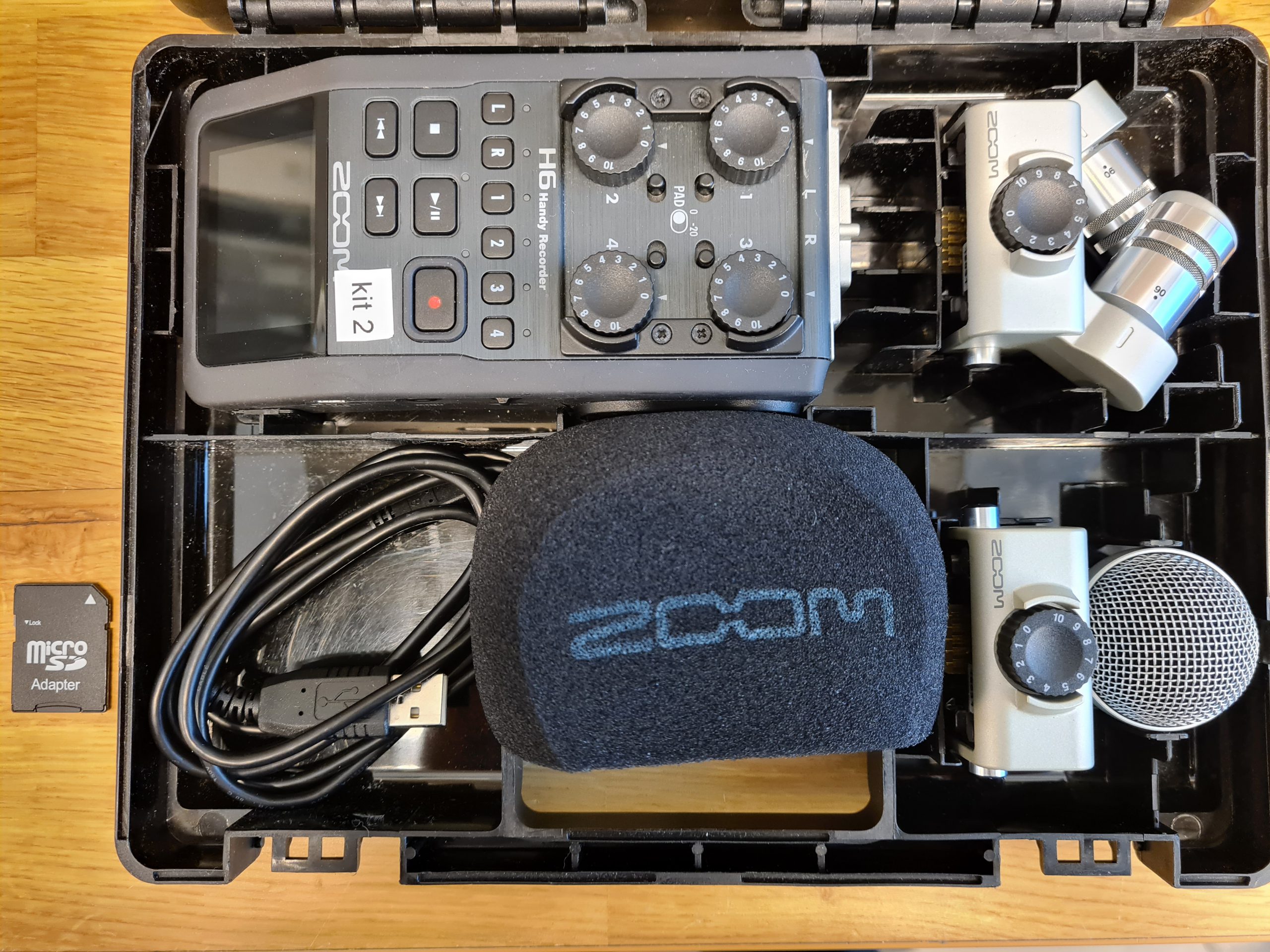 ZOOM H6 with 2 mics