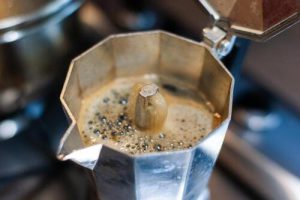 Coffee maker machine open - Italian moka