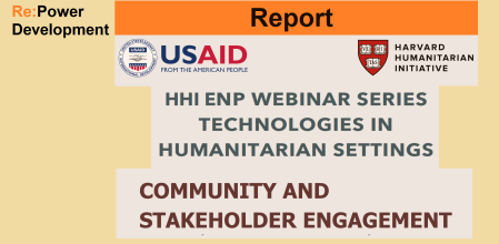 Report – Technologies in Humanitarian Settings: Community and Stakeholder Engagement (Webinar)