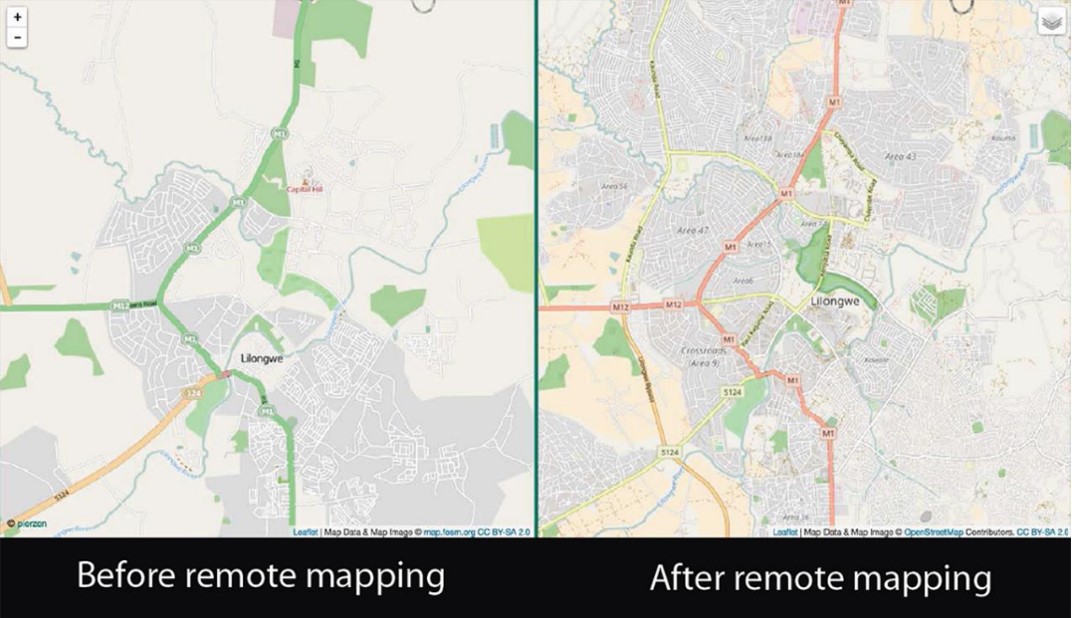 Before and after remote mapping