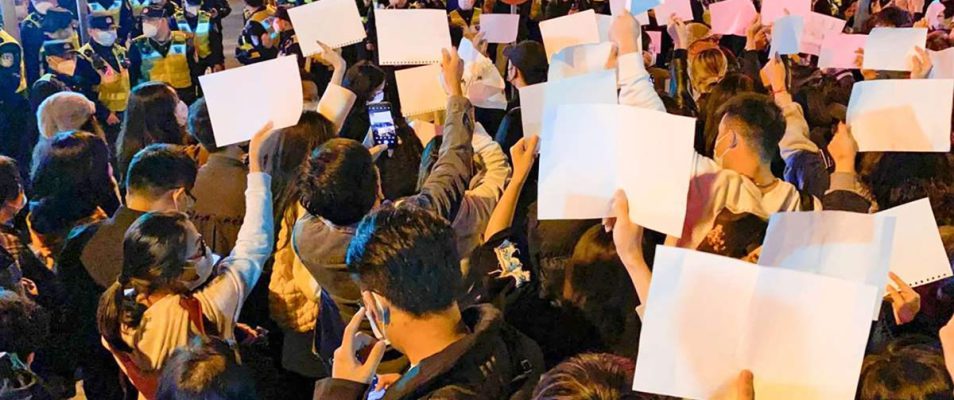 Online Activism under Censorship: The 2022 White Paper Protests